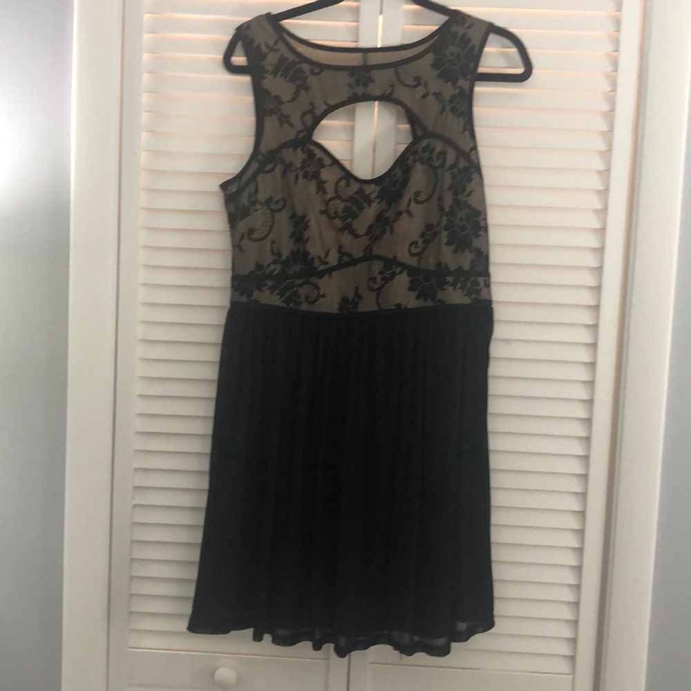 Black and Tan Cocktail Dress Sz L